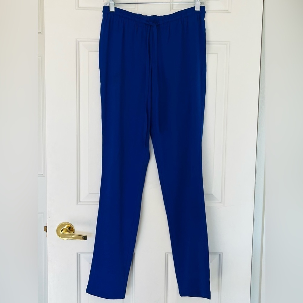 T. Babaton Cobalt Blue Relaxed Fit Drawstring Waist Trouser XS